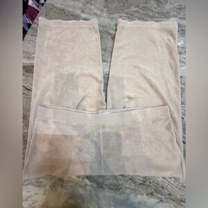 Spa by Chico’s Size 2 Lounge Pants Soft Beige Terry Knit Pull-On Comfort Bottoms